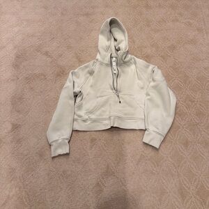 Lululemon Athletica Cream Cropped Hoodie
